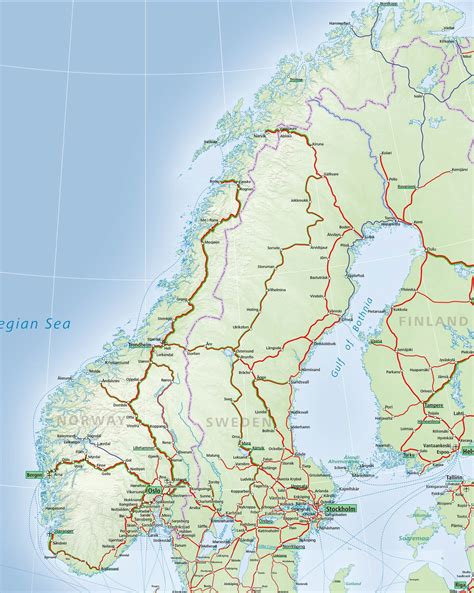 Train Map Of Norway Islands With Names