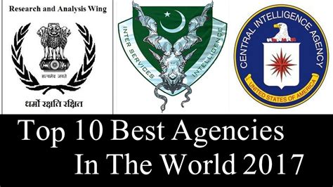 Top 10 Best Intelligence Agencies In The World 2017 Youtube