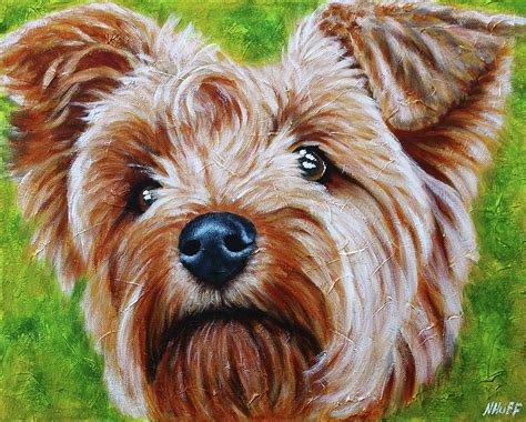 Dog Portrait In Acrylic 4 Painting By Natalia Huff