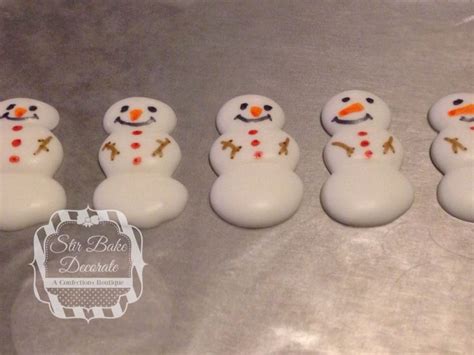 Royal Icing Snowmen Handpainted Faces Cookie Decorating Candy