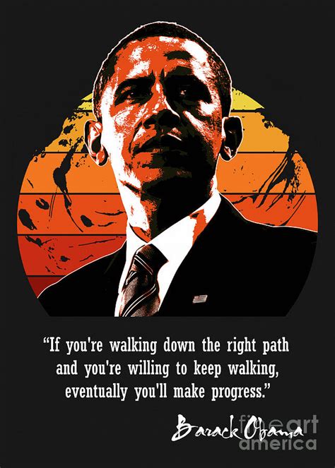 President Barack Obama Quotes Change Digital Art By Long Jun