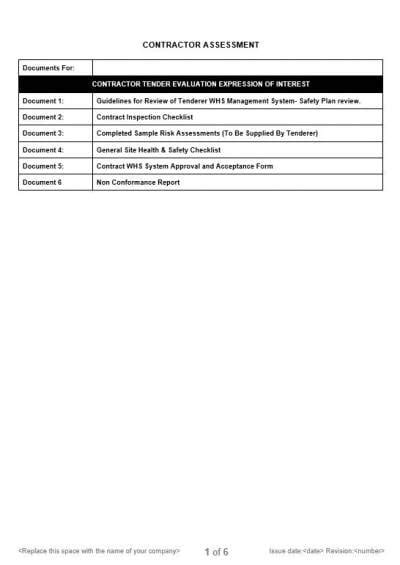 Contractor Assessment Tool Neca Safety Specialists