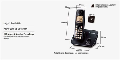 Panasonic Landline Cordless Phone Kx Tg3711sx Idolk