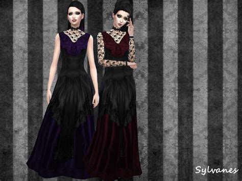 The Sims Resource Gothic Lace Gown2versionstd