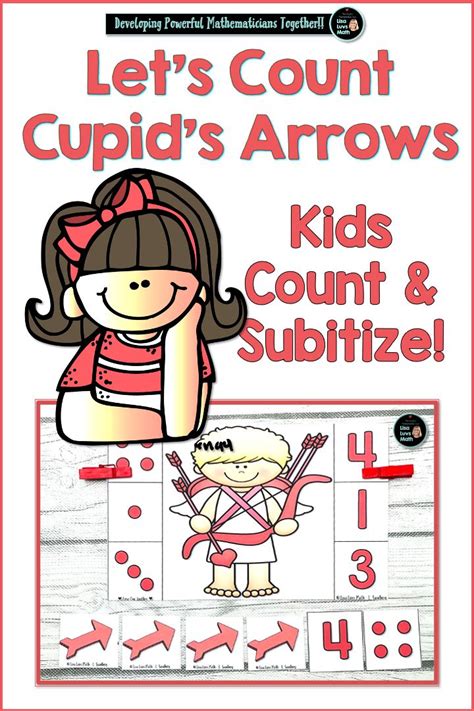 Number Sense Count And Subitize Clip It Valentines Day Cupids