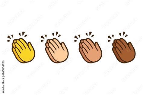 Clapping Hands Emoji Set Stock Vector Adobe Stock