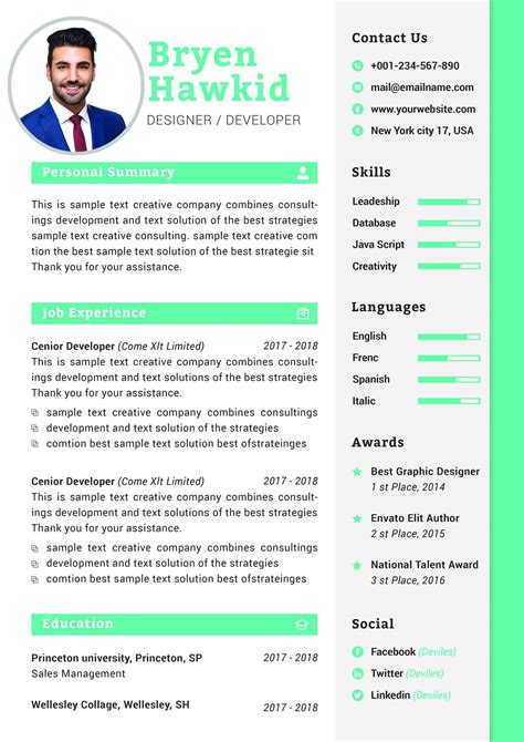 This cv includes employment history, education, competencies. Senior Designer CV Template - Download Resume Templates