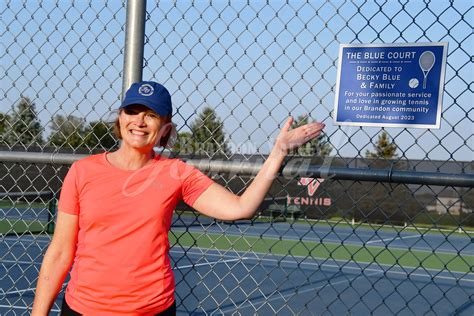 Becky Blue Tennis Courts Dedication Brandon Valley Journal