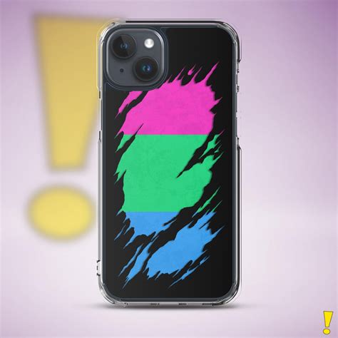 Polysexual Pride Flag Ripped Reveal Clear Case For Iphone® Etsy