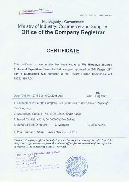 A tax clearance certificate is required when tendering for government business contracts, and when seeking citizenship, residency, and the extension of work permits. Nepal trekking Agency | Nepal trekking company : Himalaya ...