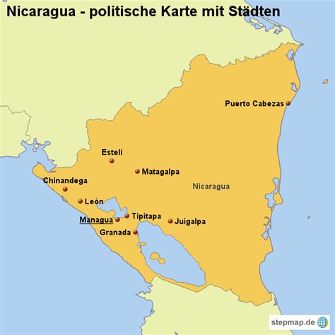 The government of nicaragua arbitrarily enforces laws for political purposes. StepMap - Landkarte Nicaragua (politische Karte mit ...