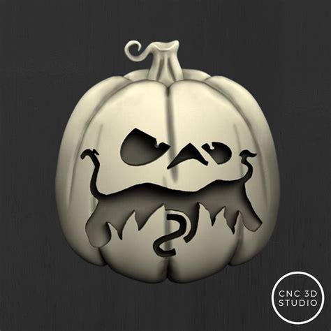 Halloween Stl Halloween 3d Model Halloween Cnc File Cnc Files