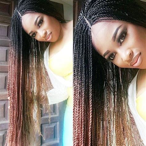 Ombre Million Braids Lace Front Wig Hair Styles Lace Front Wigs
