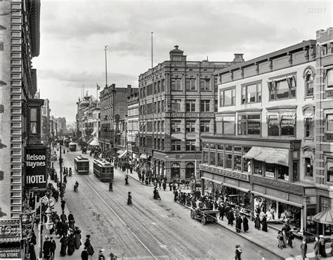 Circa 1910 Main Street Springfield Massachusetts Back When