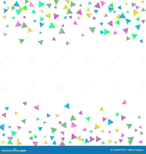 Confetti Triangles On A White Background Stock Vector Illustration
