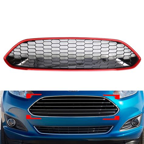 Car Front Bumper Honeycomb Grille Replacement Grill For Ford Fiesta Mk7