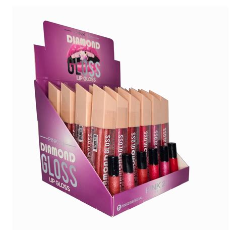 Lip Gloss Diamond Pink 21 Box C 24undr21576 Make No Atacado