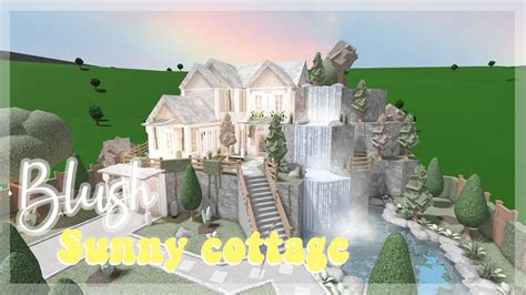 Welcome To Bloxburg Blush Waterfall Mansion Speed Build Theme Loader