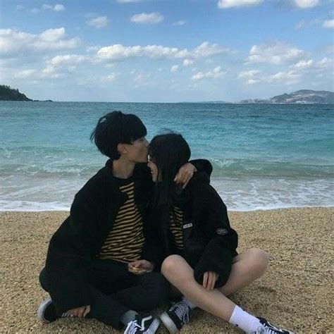 imagen de beach ulzzang and love korean couple ulzzang couple couples