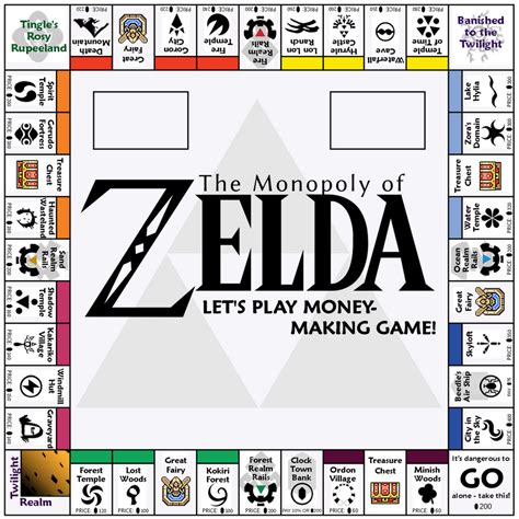 Zelda Monopoly Game Board By Wrightmat On Deviantart