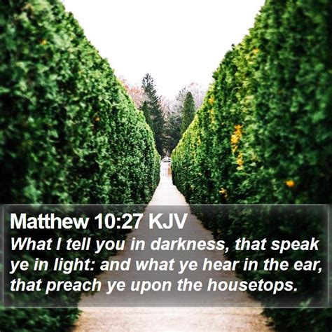 Matthew 1027 Kjv What I Tell You In Darkness That Speak Ye In