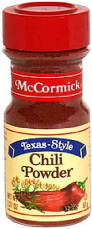 Mccormick Texas Style Chili Powder 237 Oz Nutrition Information Innit