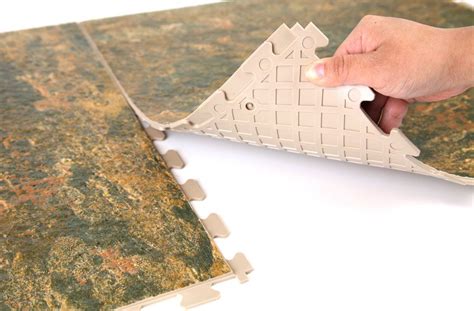 A vinyl or resilient tile floor can last for years and can cover over an old vinyl or ceramic tile floor without costly removals. Stone Flex Tiles - Classic Collection in 2019 | Vinyl ...