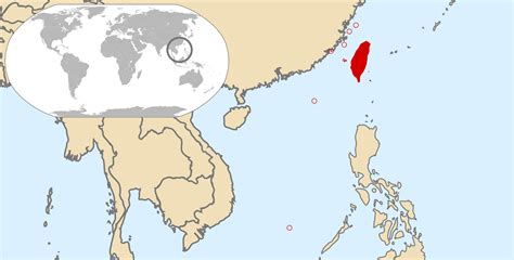 Location Of The Taiwan In The World Map