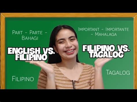 SALIN NG MGA SALITANG INGLES SA WIKANG FILIPINO AT TAGALOG 30 WORDS