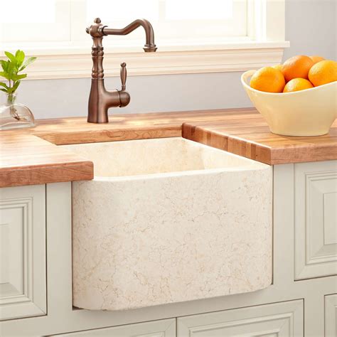 Kitchen sinks have come a long way. 18" Polished Marble Farmhouse Prep Sink - Egyptian Marble ...