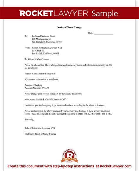 Since the name is what a business is recognized with, it leaves a great impression on a you can use this letter in the case you change your company's name at any instance during the business career and this will of great benefit. Name Change Notification Letter - Free Letter Template ...