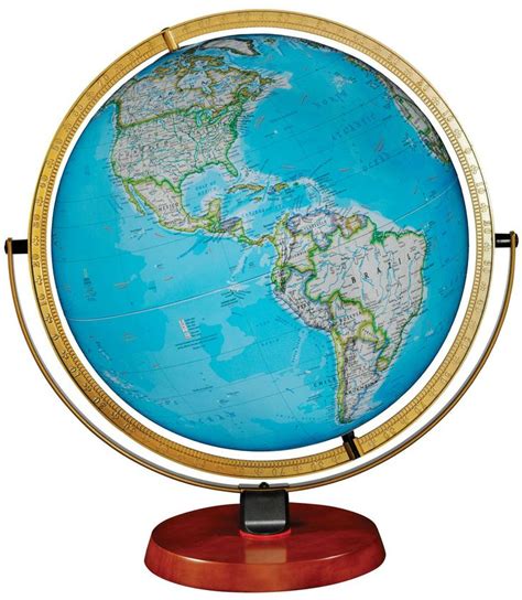 National Geographic Byrd Globe Features A 16 Inch Illuminated Raised