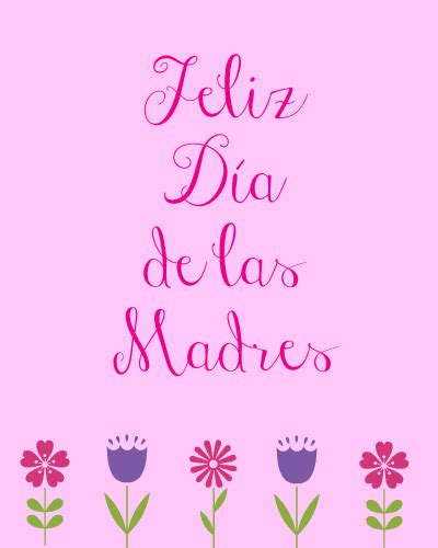 Free Spanish Mothers Day Cards Printable Printable Templates