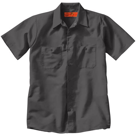 Mens Short Sleeve Industrial Work Shirt Red Kap®