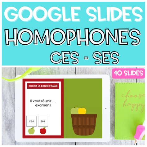 Homophones Google Slides Homonymes Ces Ses Autonomie Etude De La Langue