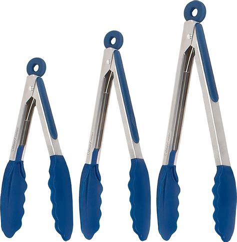 Amazon Com Silicone Kitchen Tongs With Silicone Tips Set Of 3 Heat