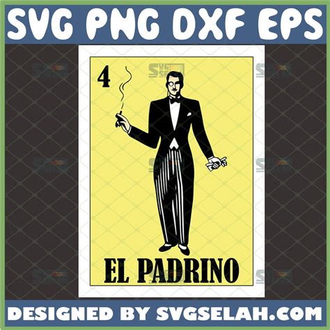 ش Padrino Svg، بطاقة لوتريا المكسيكية Svg ملف دون كورليوني للكريكوت Png