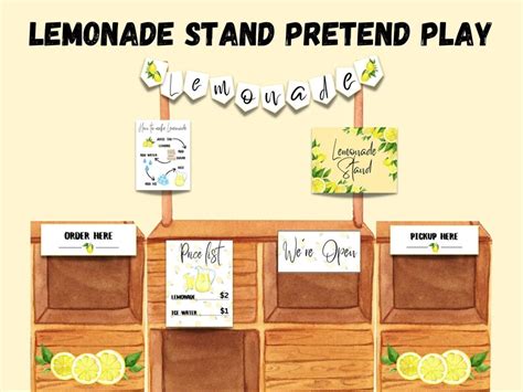 lemonade stand dramatic play pretend play classroom dramatic etsy
