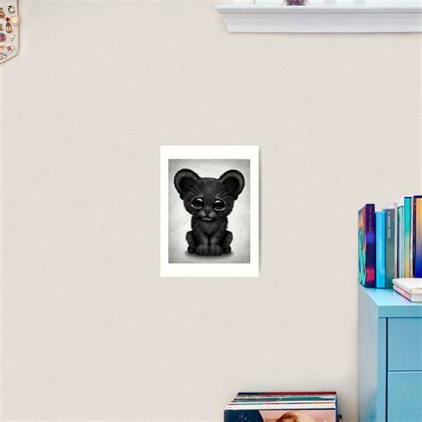 Cute Baby Black Panther Cub Art Print For Sale By Jeffbartels