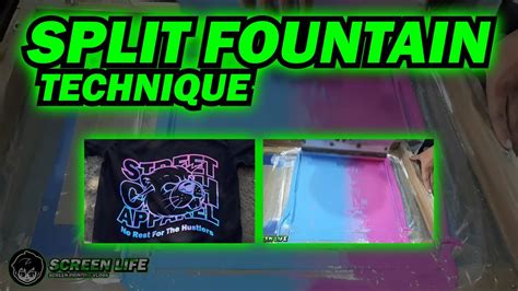 Split Fountain Screen Printing Screen Life Youtube