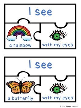 The Five Senses Activity Sort Puzzles for a 5 Sense Kindergarten Center