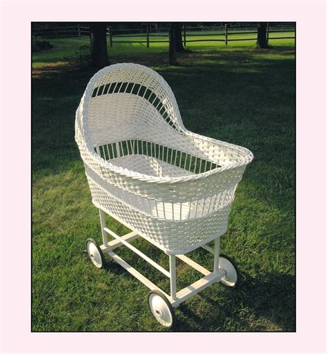 Vintage Wicker Baby Bassinet For A Shabby Chic Sleep Etsy