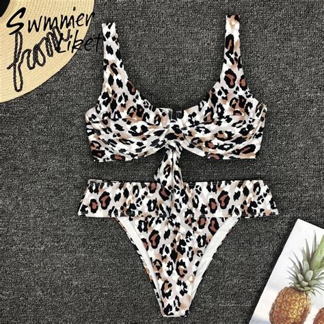 Leopard Print Swimsuit Female Brazilian Bikinis 2019 Mujer Push Up
