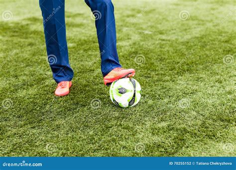 European Football Championship Concept Businessman Playing Soccer Ball