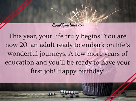 30 Amazing Happy 20th Birthday Quotes To Wish Dearest Person