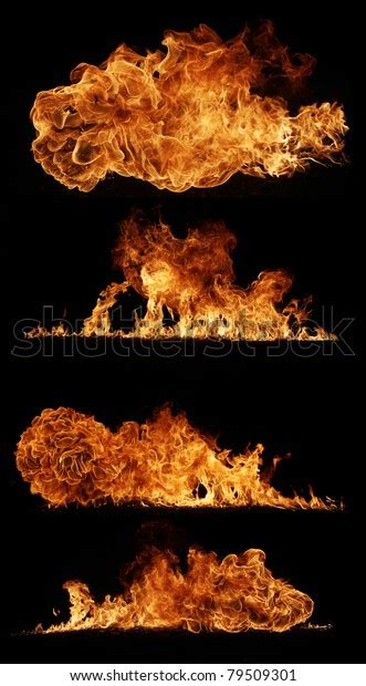 High Resolution Fire Collection Isolated On Stock Photo 79509301