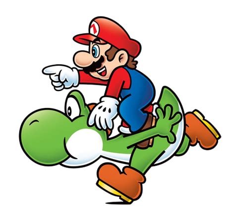 Mario Riding Yoshi Bilscreen