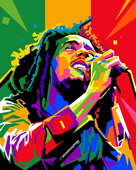 Bob Marley On Wpap Pop Art Bob Marley Art Bob Marley Painting