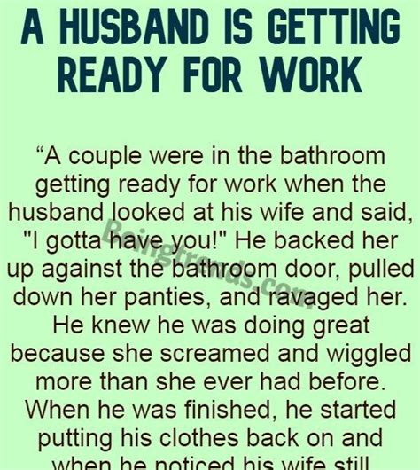 Our criteria for a 'good joke' is as follows: A Husband is Getting Ready For Work (Funny Story) | Being ...