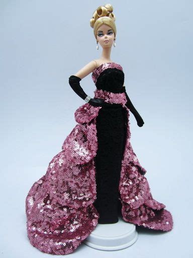 Eaki Pink Sequin Evening Dress Outfit Gown Silkstone Barbie Fashion